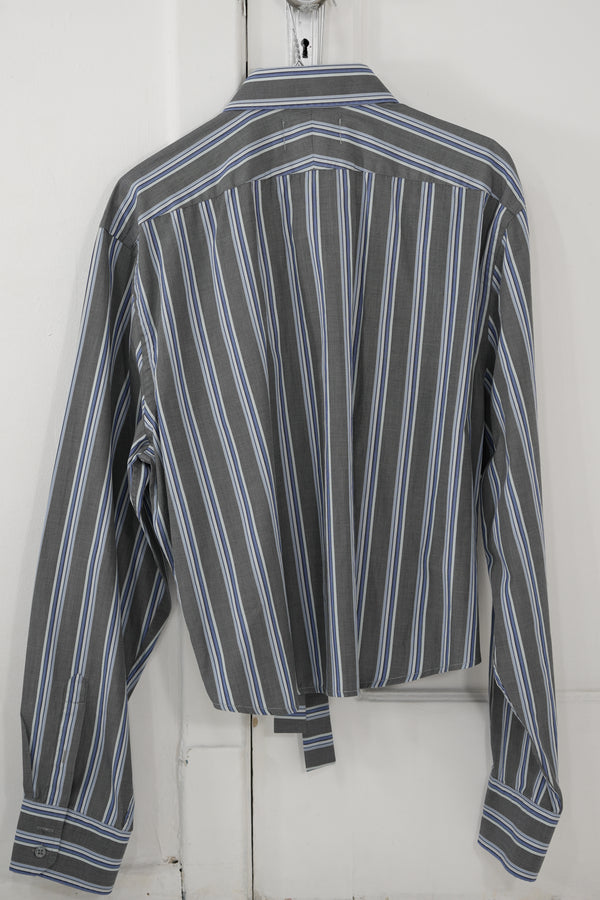 Camisa ventana - gris a rayas azules