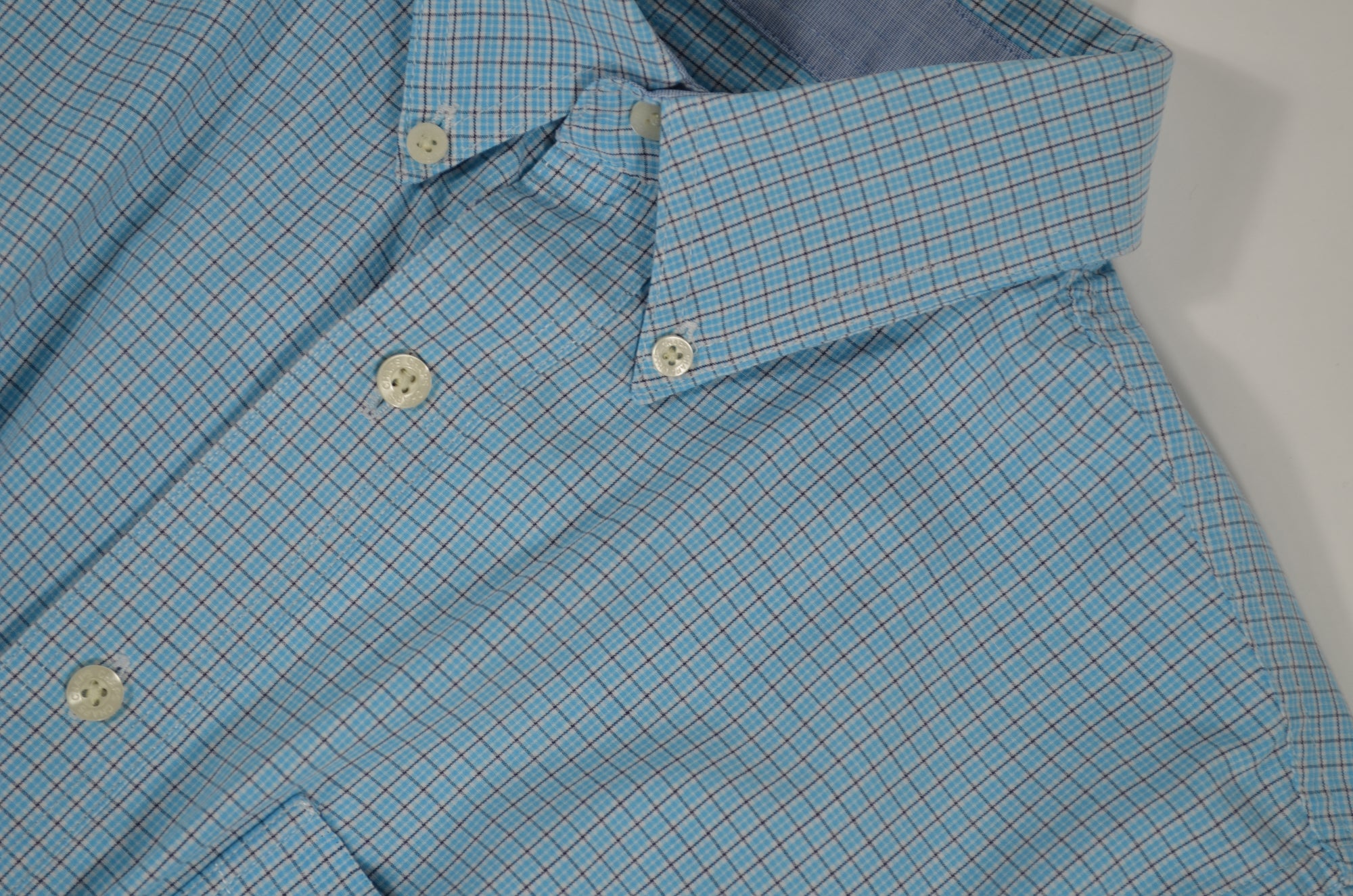 Camisa Cascada - Azul a cuadros