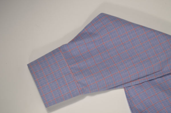 Camisa Bustier - Cuadros rojo y azul