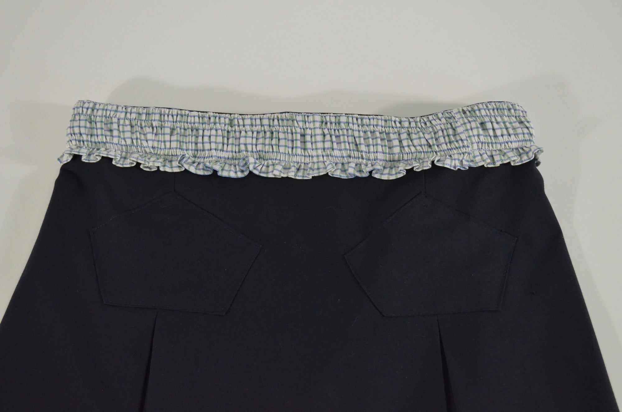 Falda Liceo - Pretina cuadros verde