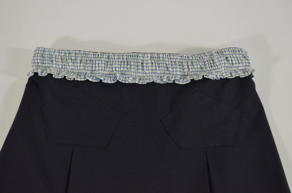 Falda Liceo - Pretina cuadros verde