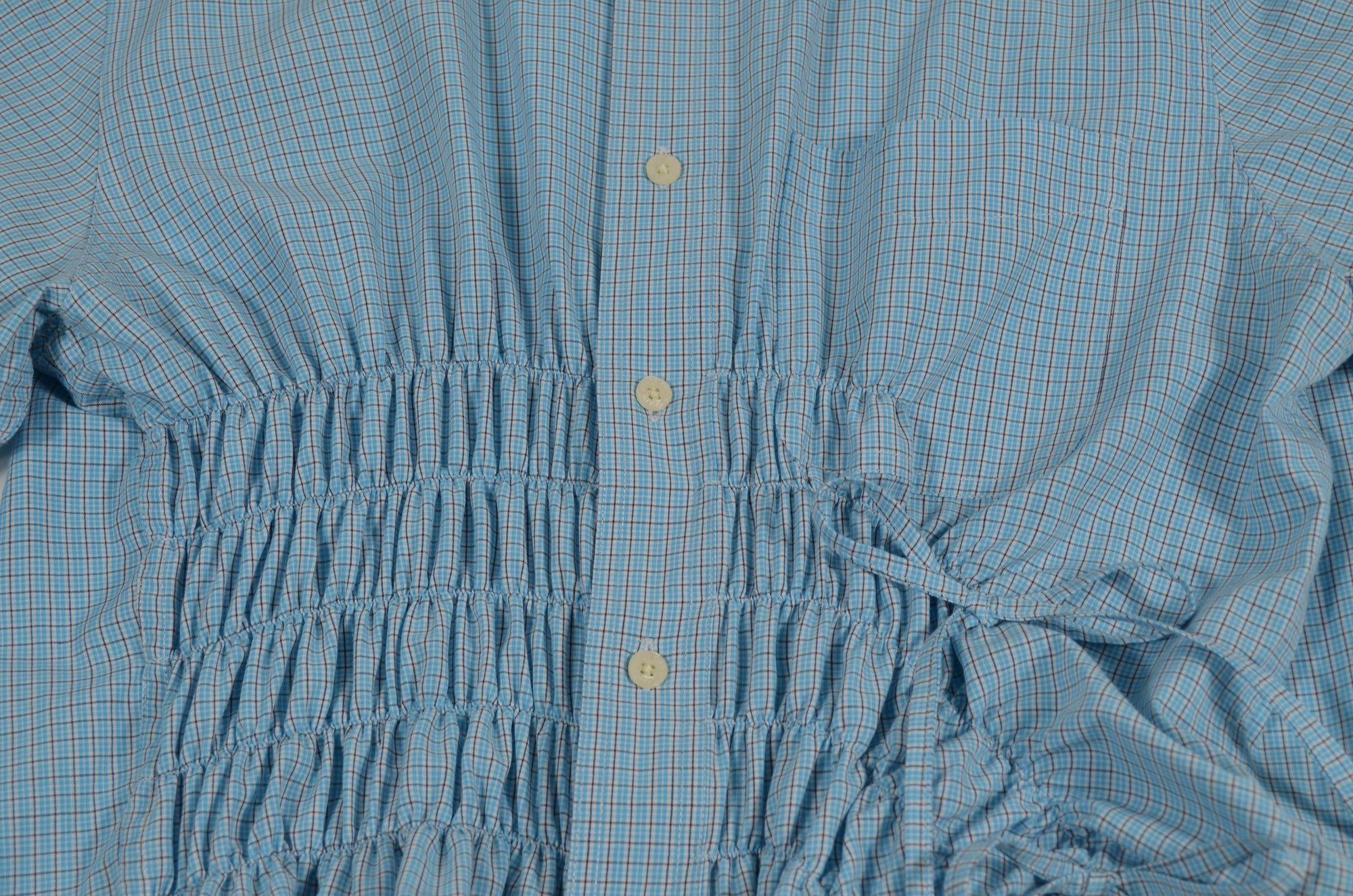 Camisa Cascada - Azul a cuadros