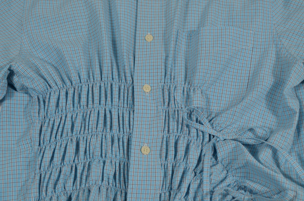 Camisa Cascada - Azul a cuadros