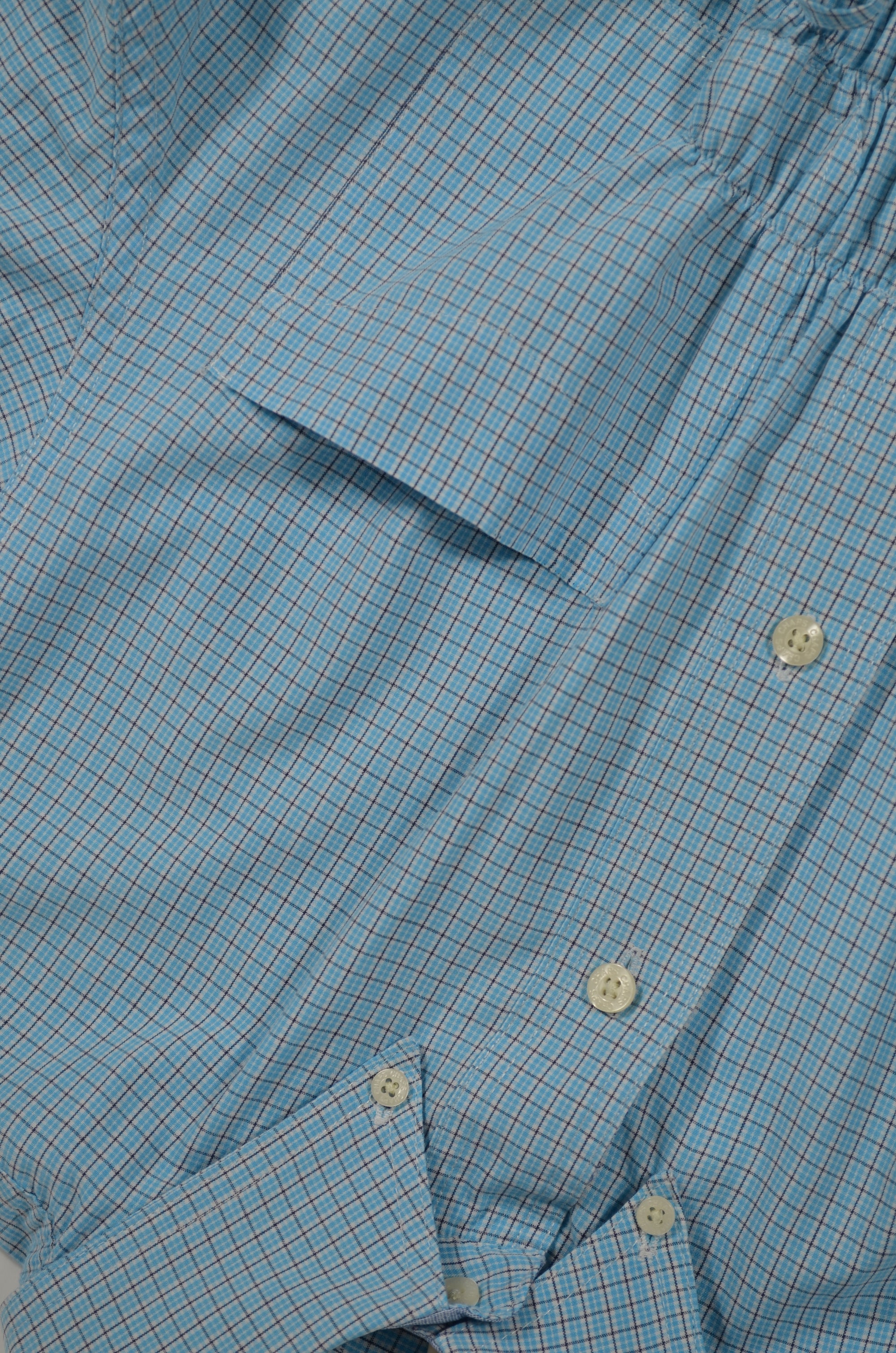 Camisa Cascada - Azul a cuadros