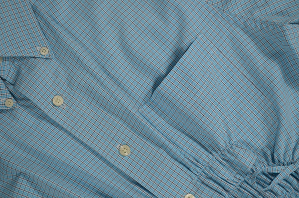 Camisa Cascada - Azul a cuadros