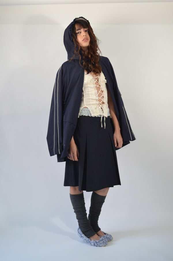 Falda Liceo - Pretina cuadros verde