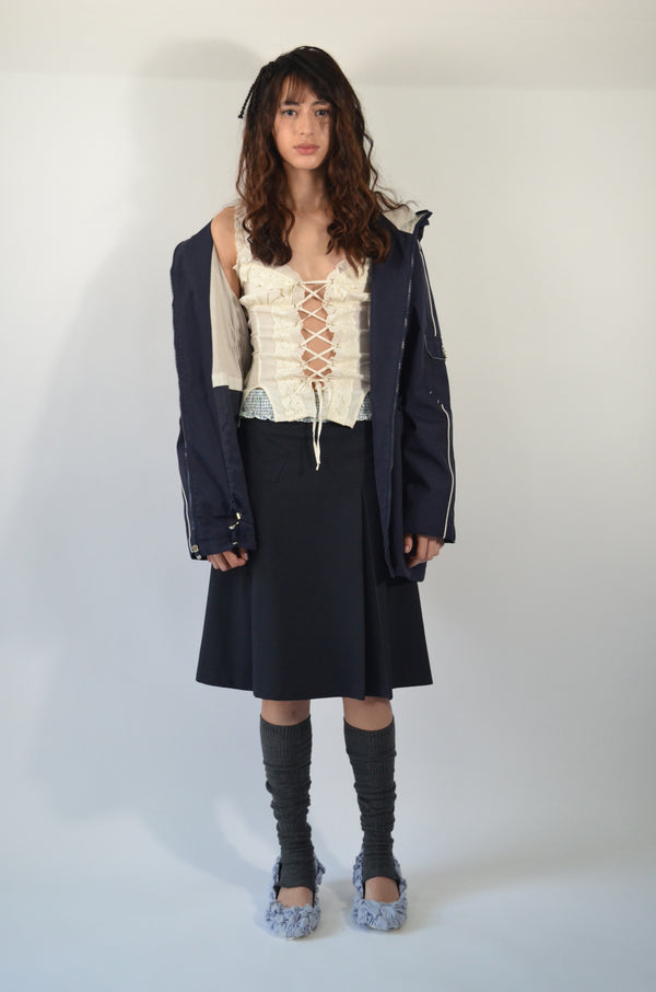 Falda Liceo - Pretina cuadros verde