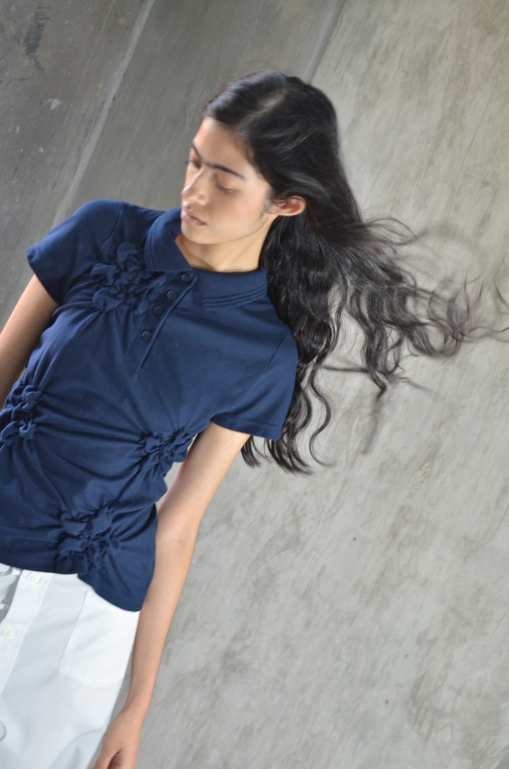 Flor Polo - Azul ; Fit: mujer