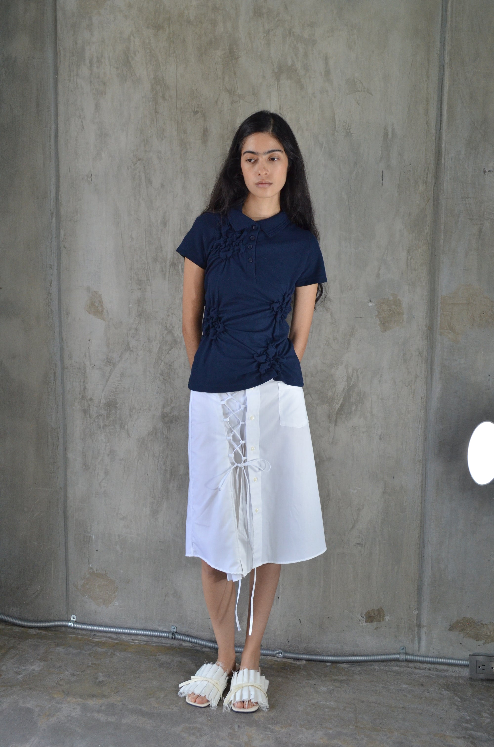 Flor Polo - Azul ; Fit: mujer