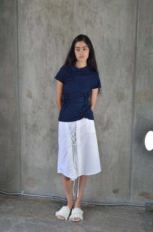 Flor Polo - Azul ; Fit: mujer