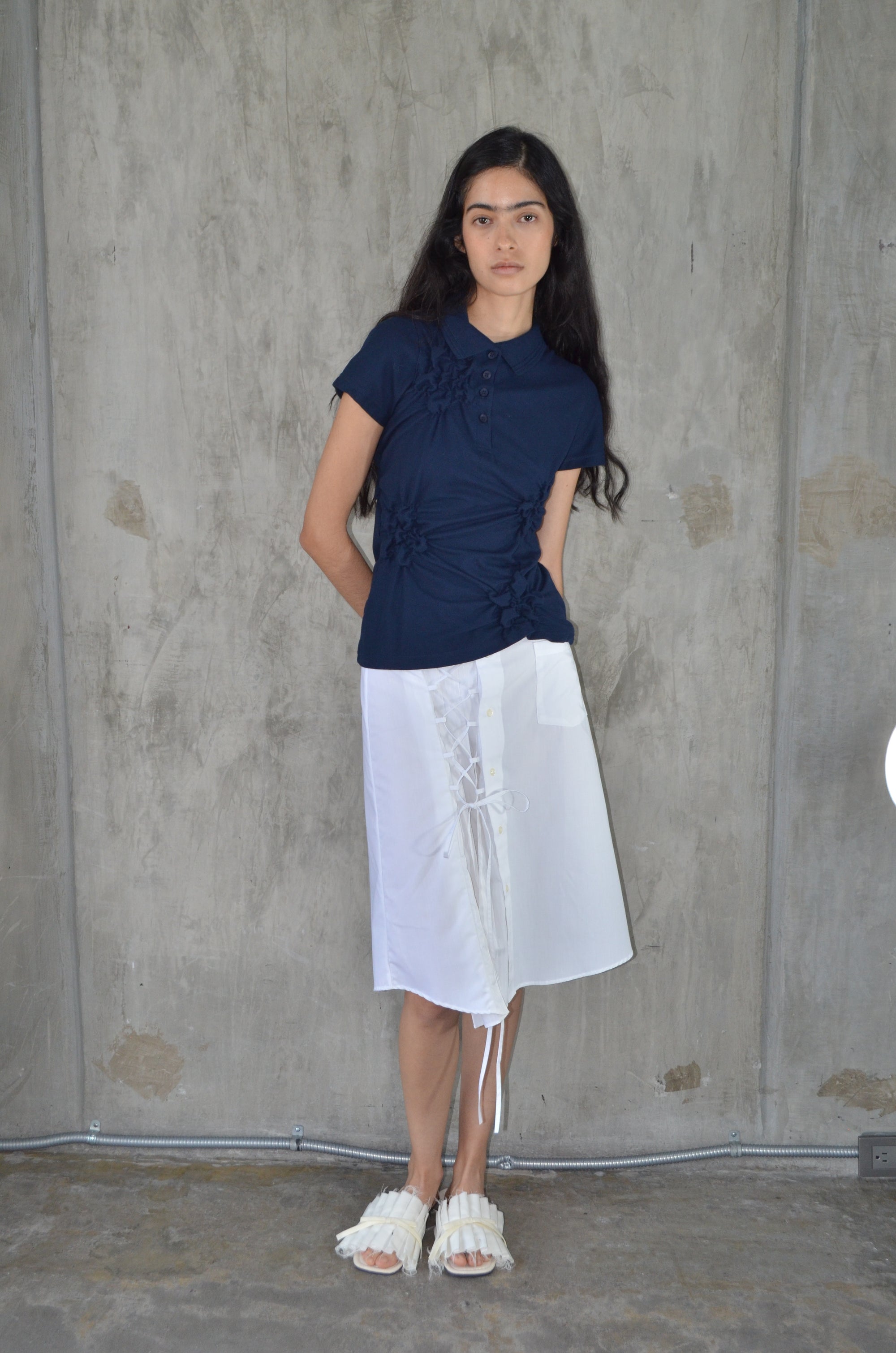 Flor Polo - Azul ; Fit: mujer