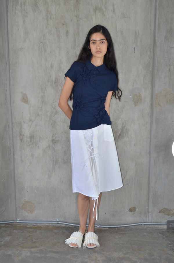 Flor Polo - Azul ; Fit: mujer