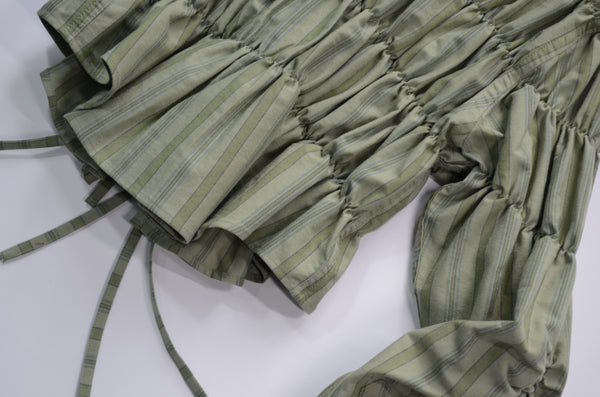 Camisa Espuma Corta - Verde a rayas