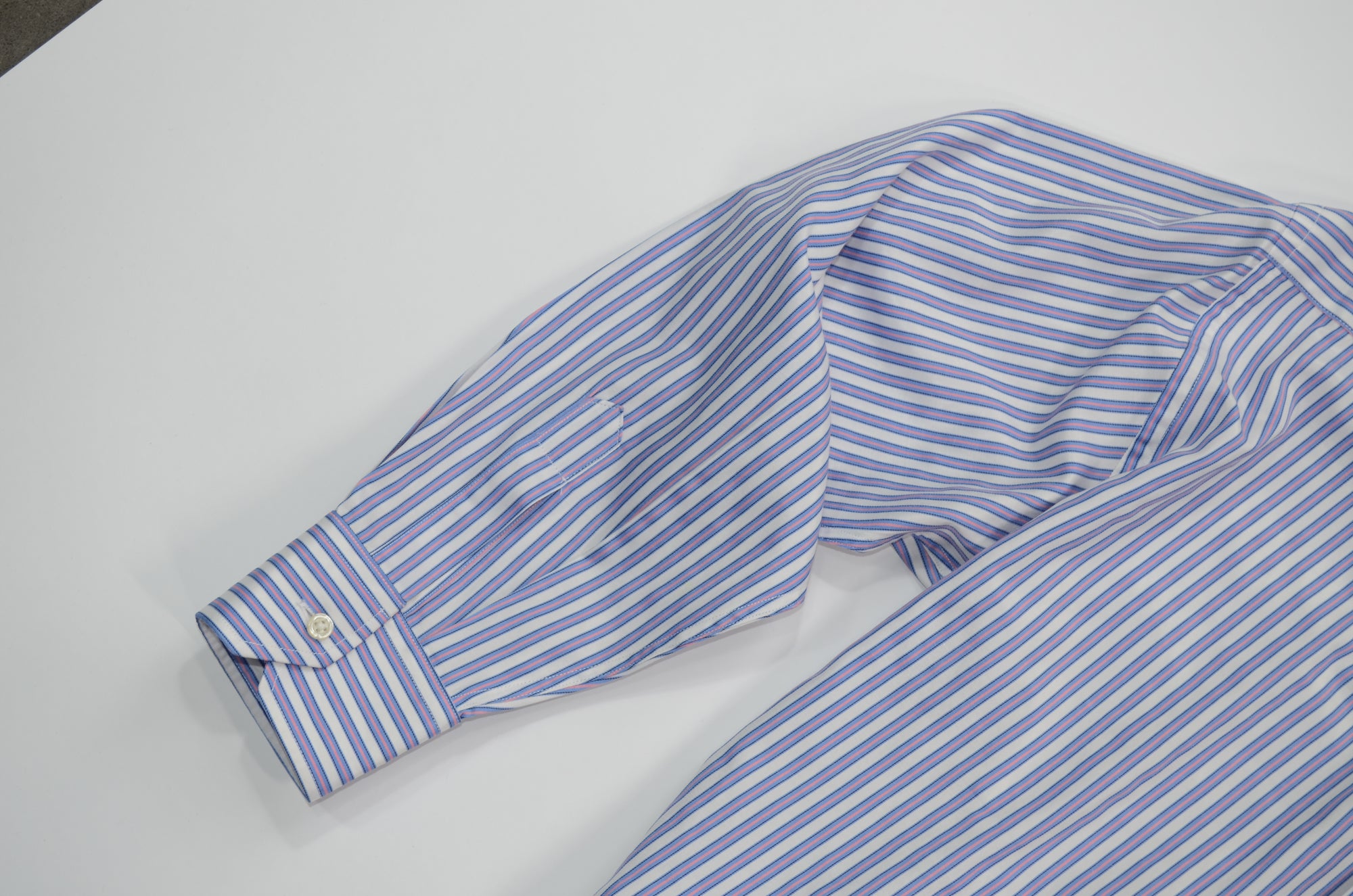 Camisa Cascada - Rayas azul y rosa