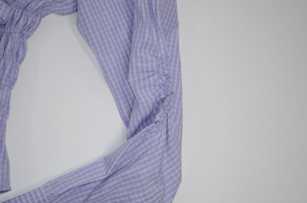 Camisa Corset  - Cuadros Lila