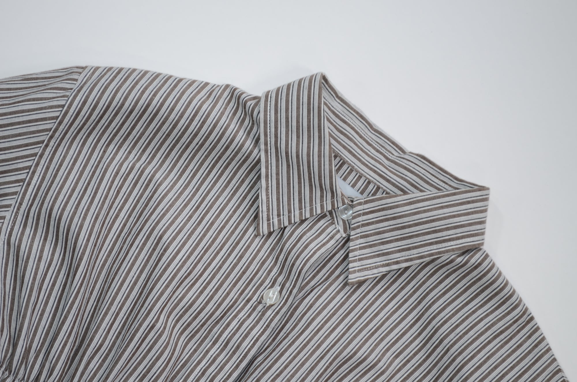 Camisa Cascada - Rayas café