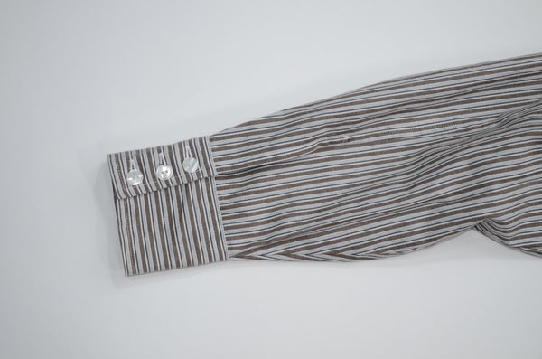 Camisa Cascada - Rayas café