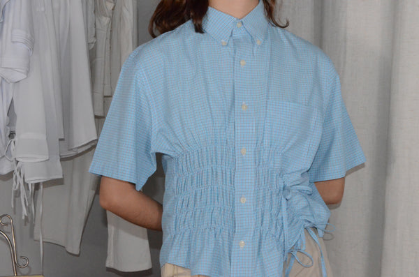 Camisa Cascada - Azul a cuadros