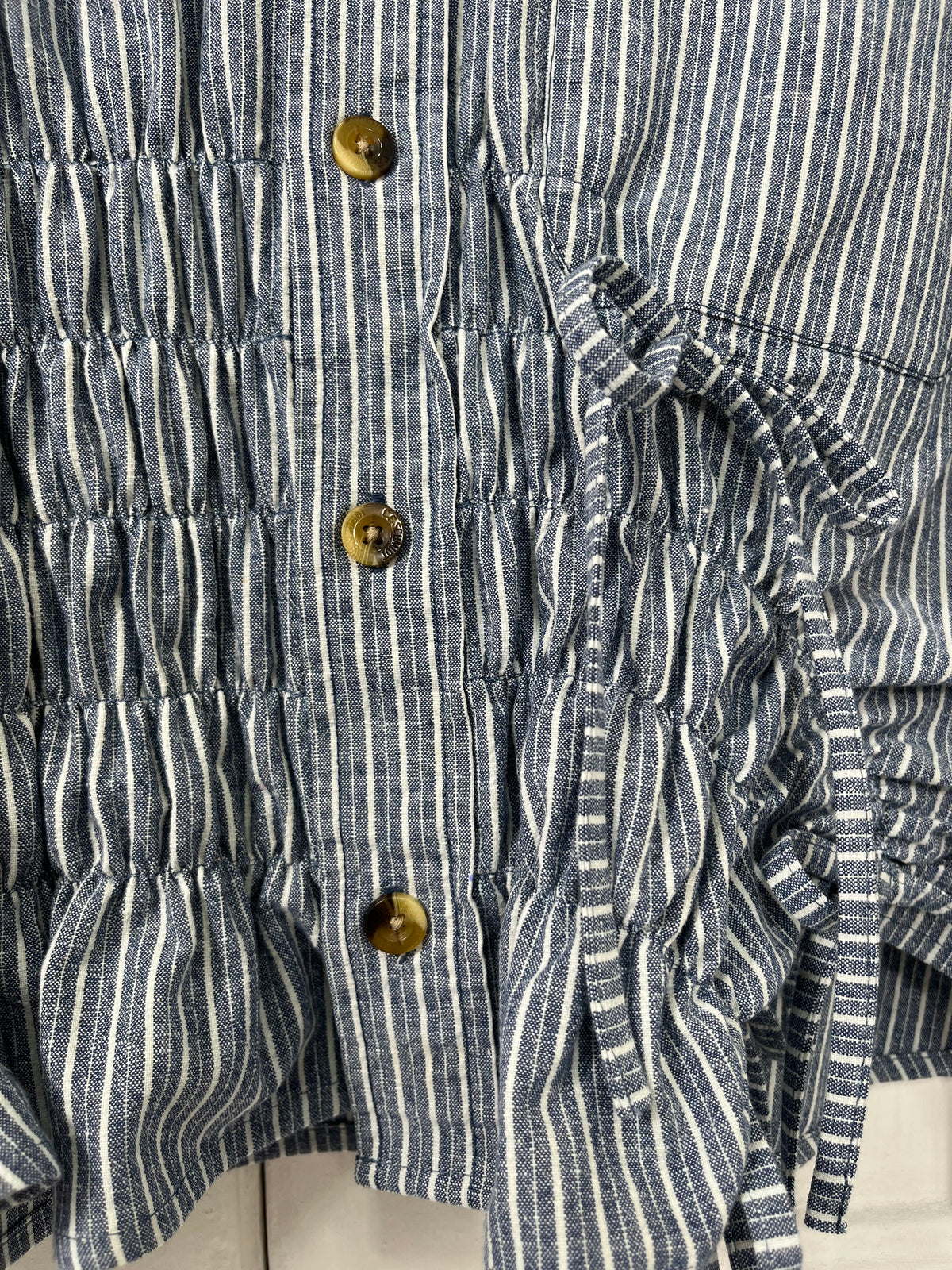 Cascada Shirt - Blue with White Stripes