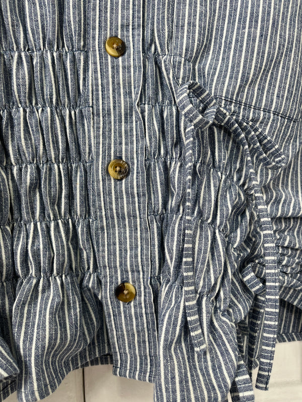 Cascada Shirt - Blue with White Stripes
