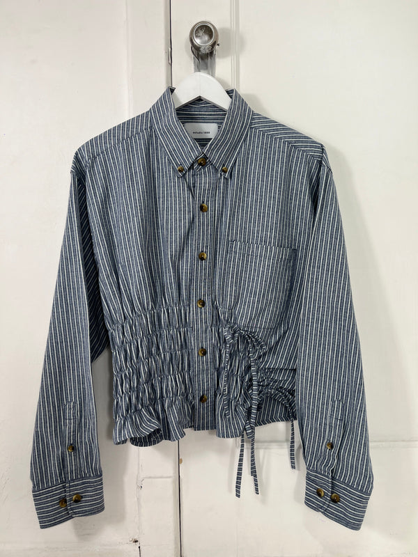 Cascada Shirt - Blue with White Stripes