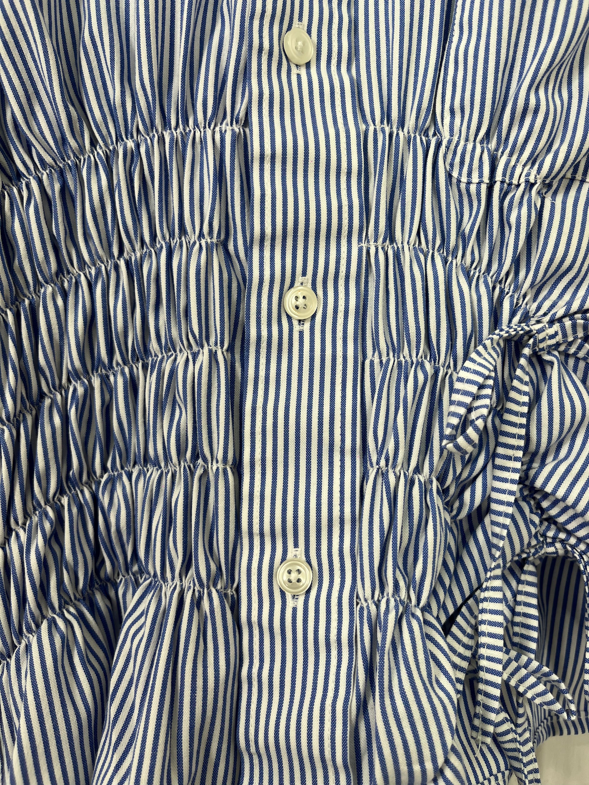 Cascada Shirt - White with Blue Stripes