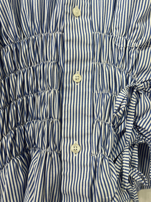Cascada Shirt - White with Blue Stripes