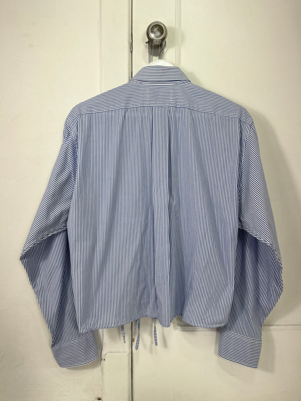 Cascada Shirt - White with Blue Stripes