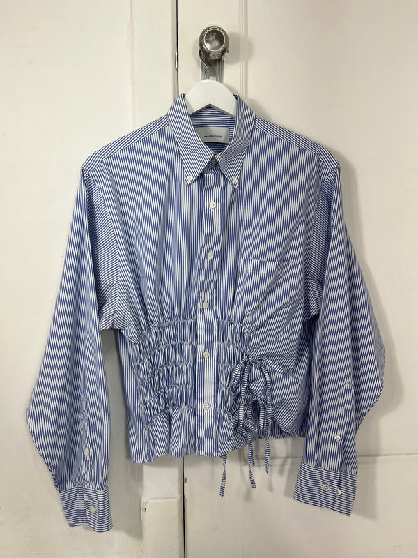 Cascada Shirt - White with Blue Stripes