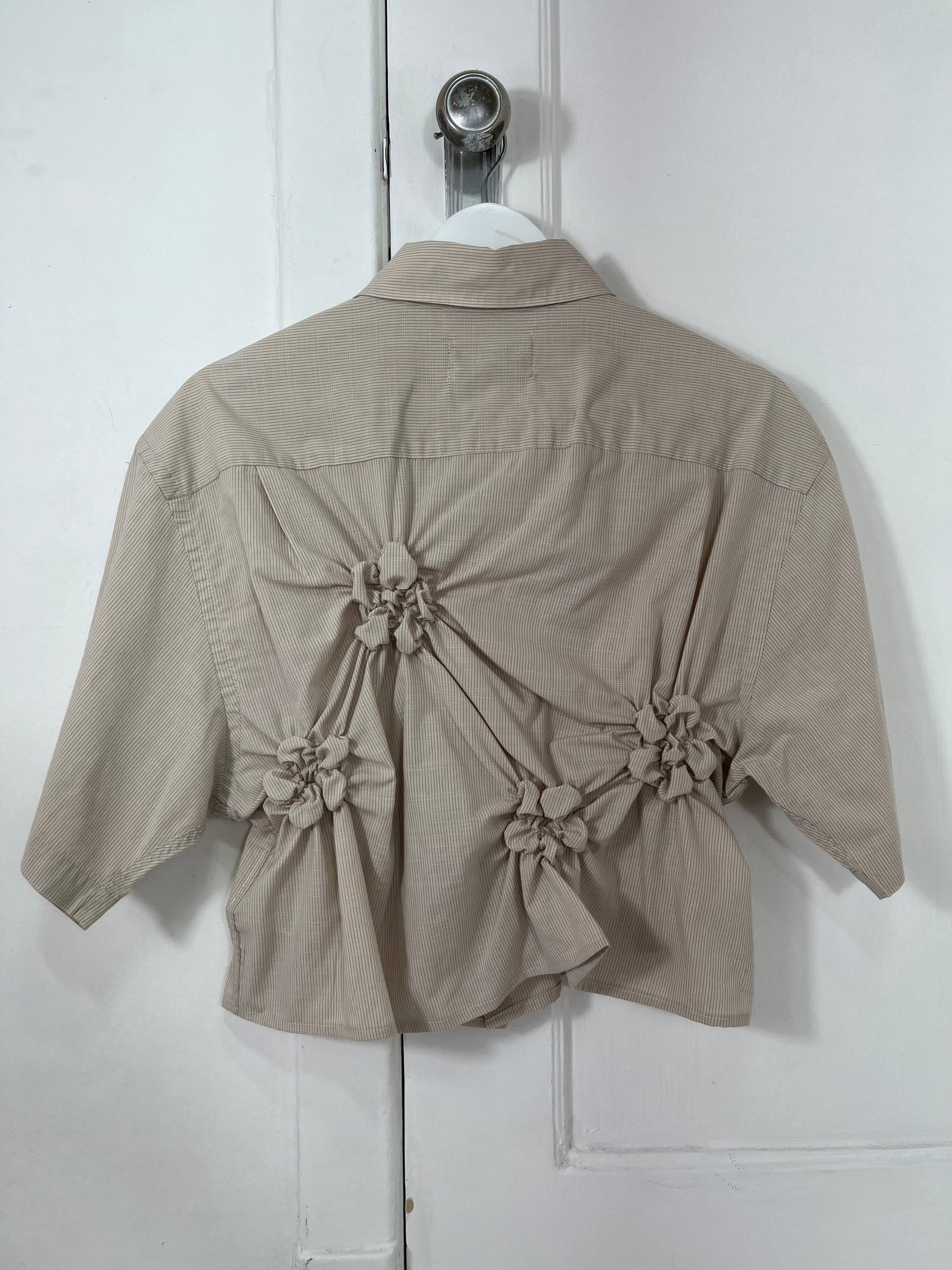 Florero Shirt - Beige with Thin Stripes