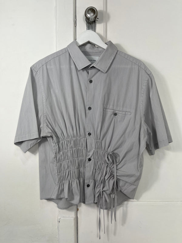 Cascada Shirt - White with Gray Stripes