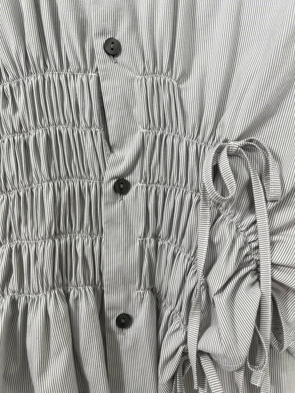 Cascada Shirt - White with Gray Stripes
