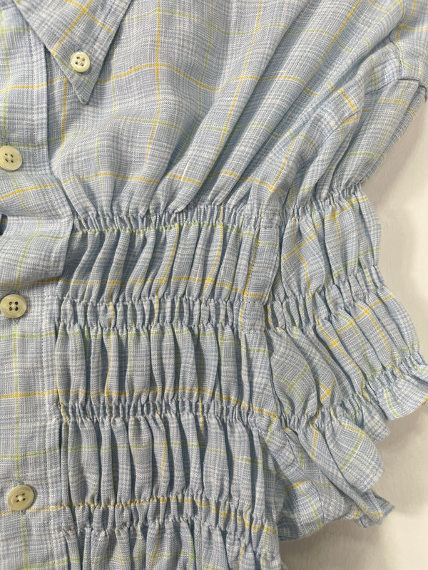 Poetic Shirt - Light Blue with Yellow and Green Stripes
