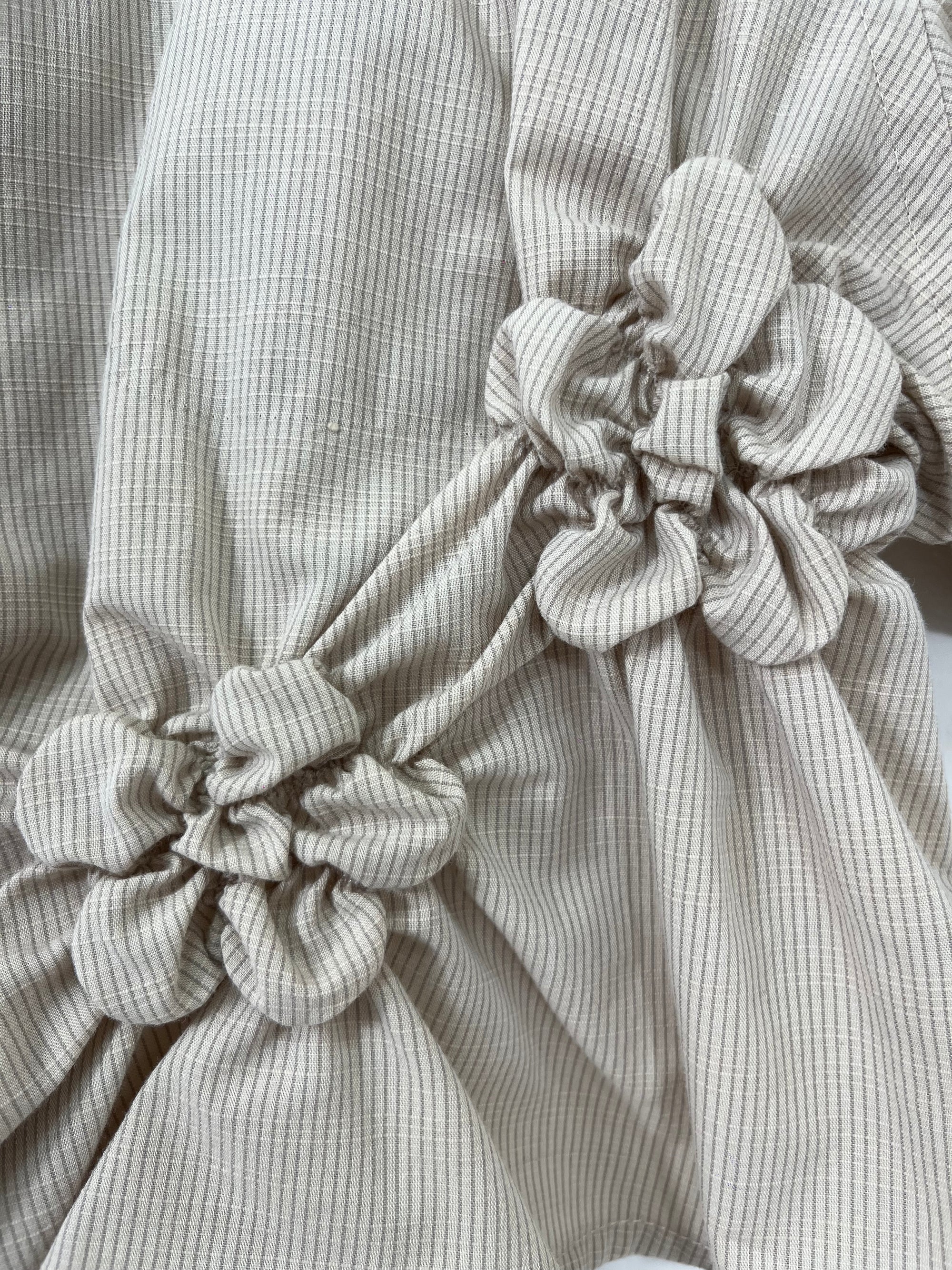 Florero Shirt - Beige with Thin Stripes