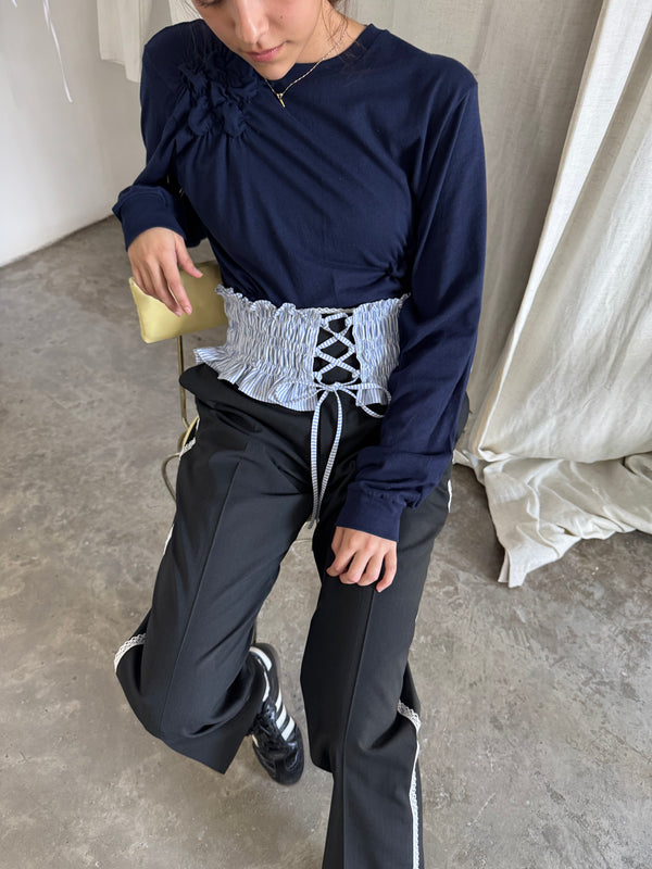 Mini Olan Belt - Azul a rayas