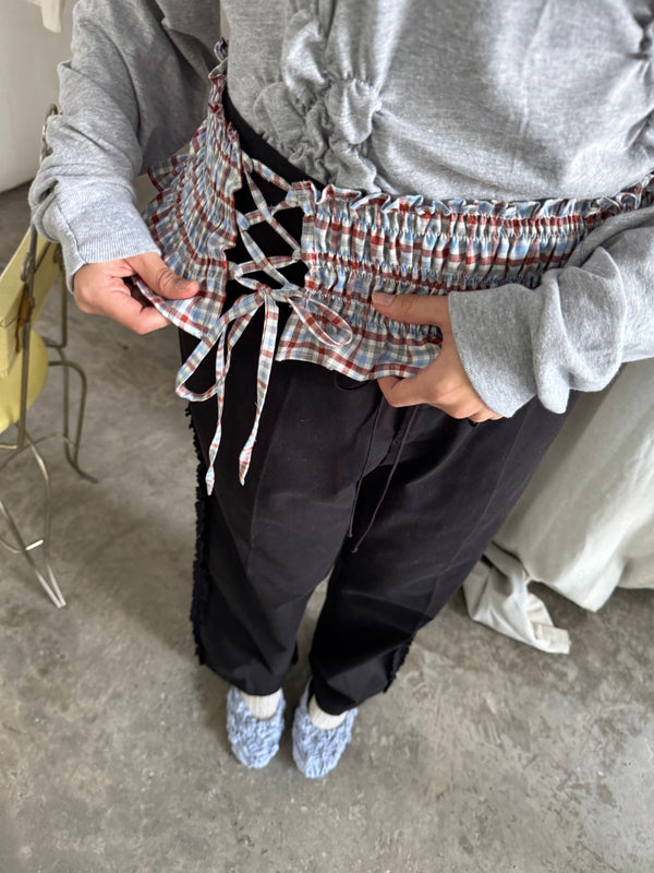 Mini Olan Belt - Azul y Rojo a cuadros