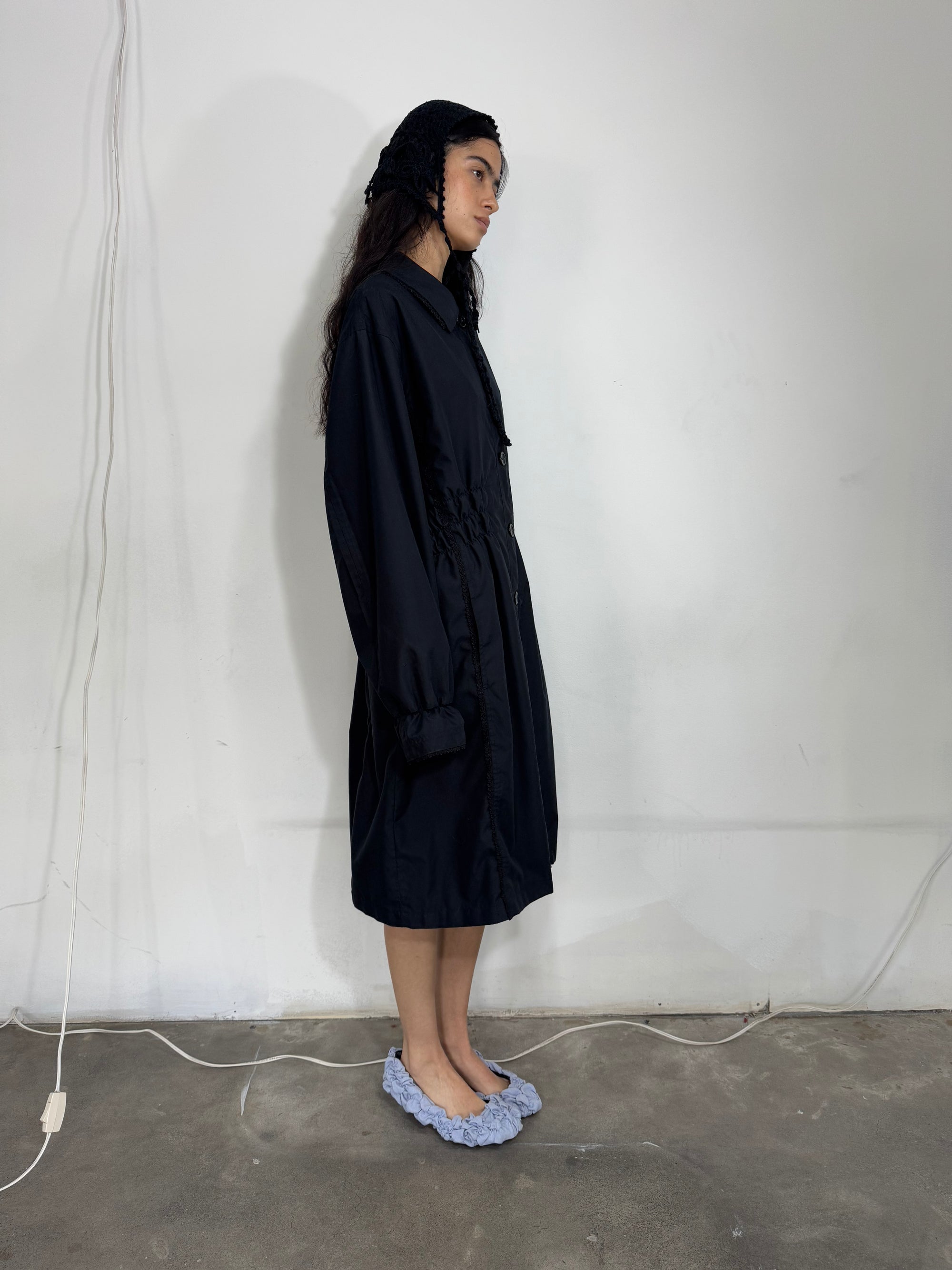 Bonnet Flores - Negro