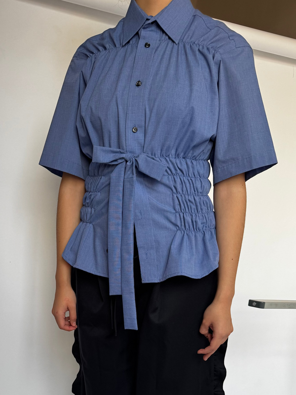 Camisa Corset - Azul