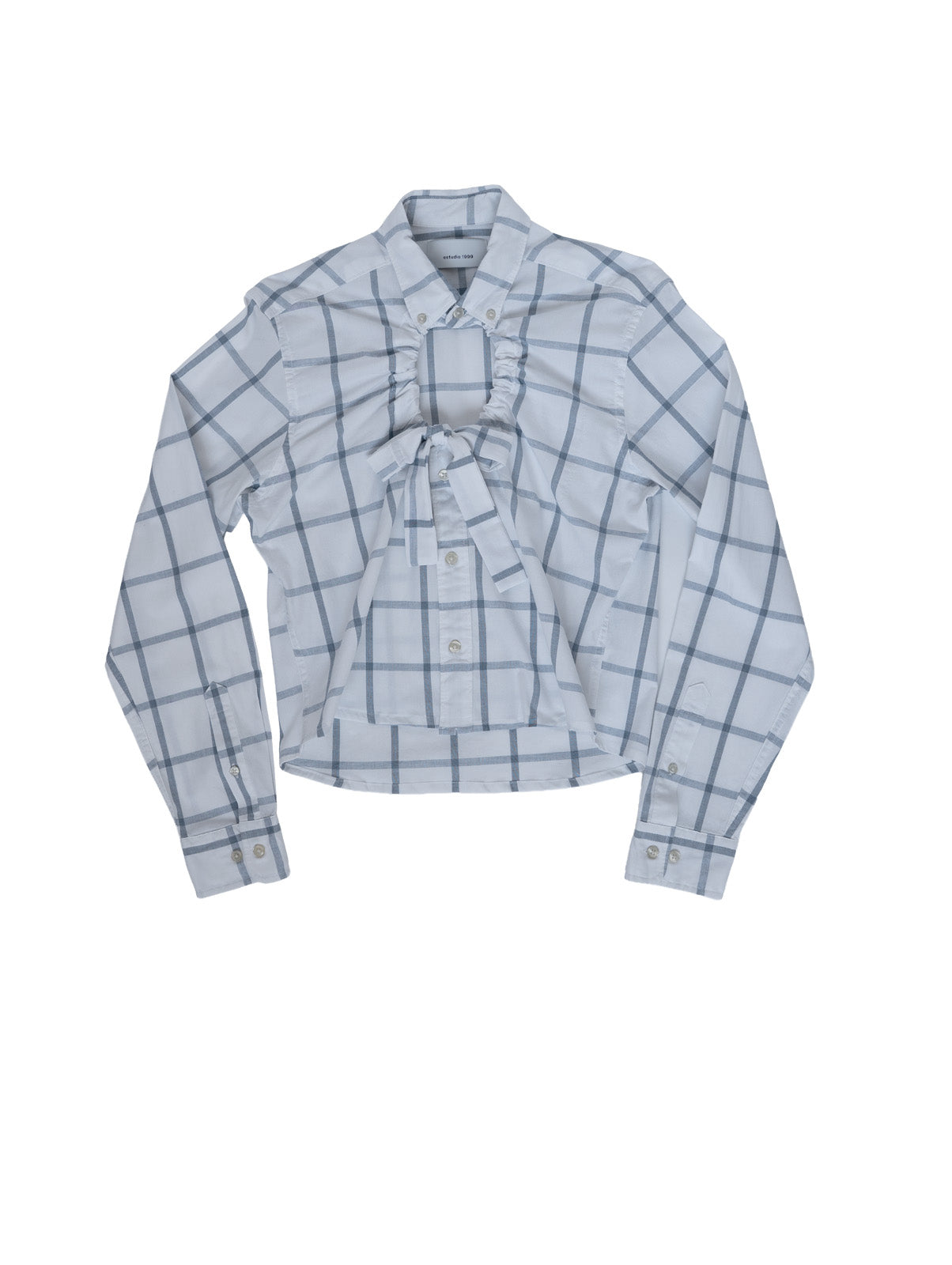 Camisa Ventana - Cuadros blanco y azul