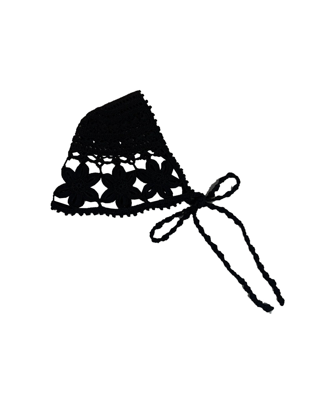 Bonnet Flores - Negro