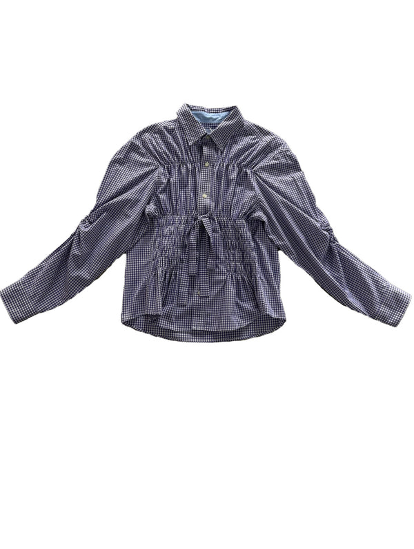 Camisa Bustier -  Malva a cuadros