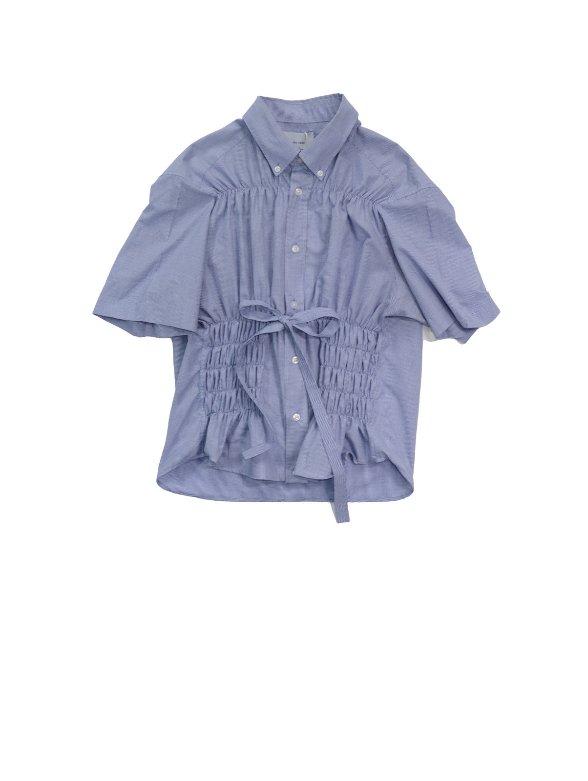 Camisa Bustier - Cuadros azules