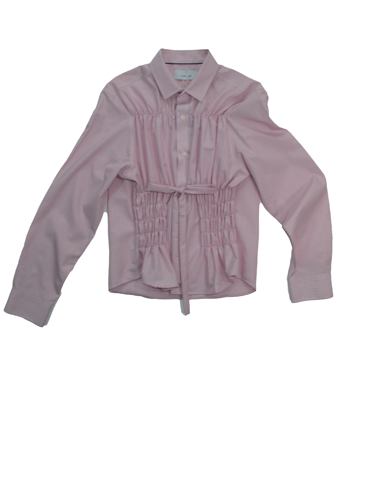 Camisa Bustier - Cuadros Rosa y rojo