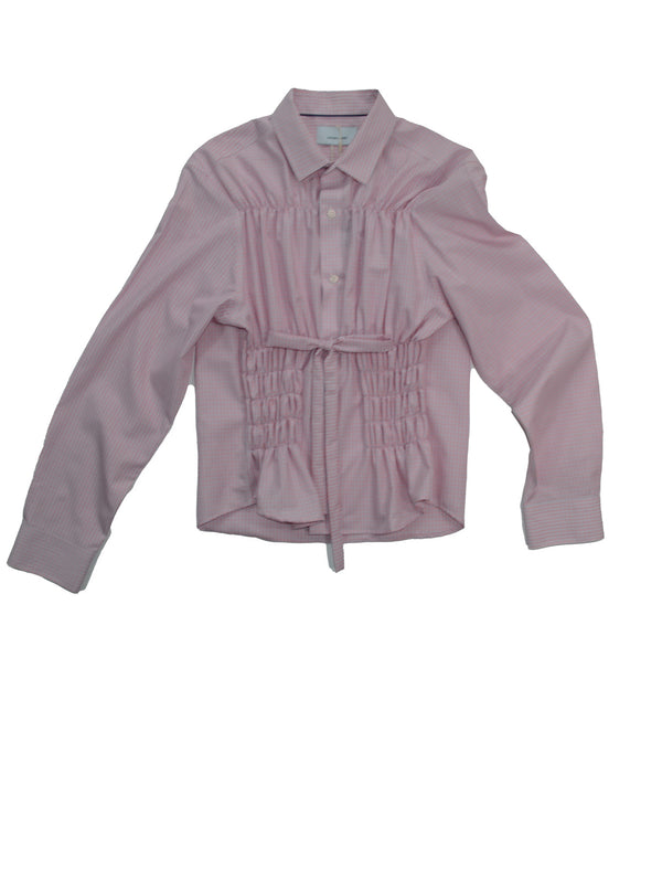 Camisa Bustier - Cuadros Rosa y rojo