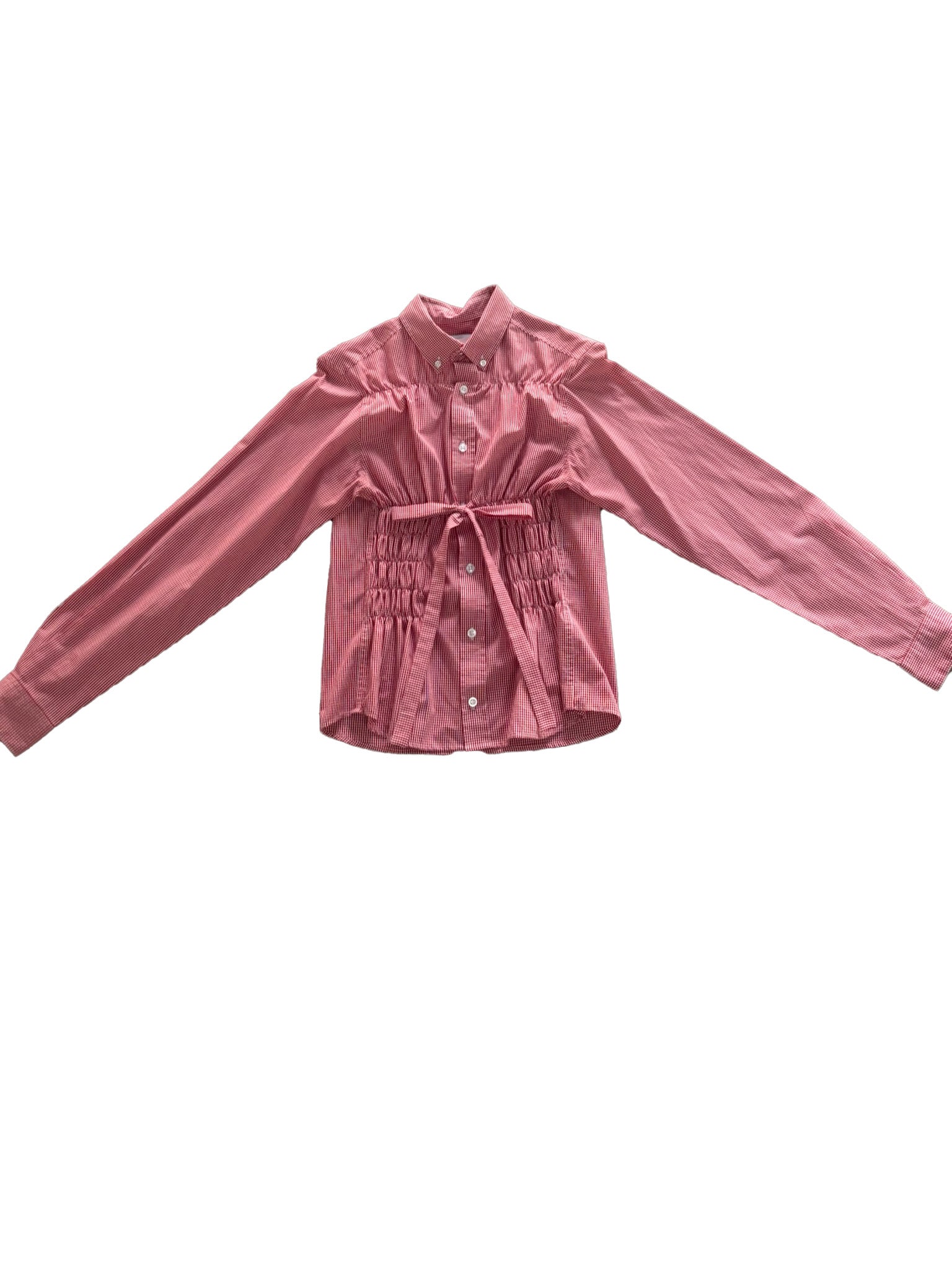 Camisa Bustier -  Rojo a cuadros