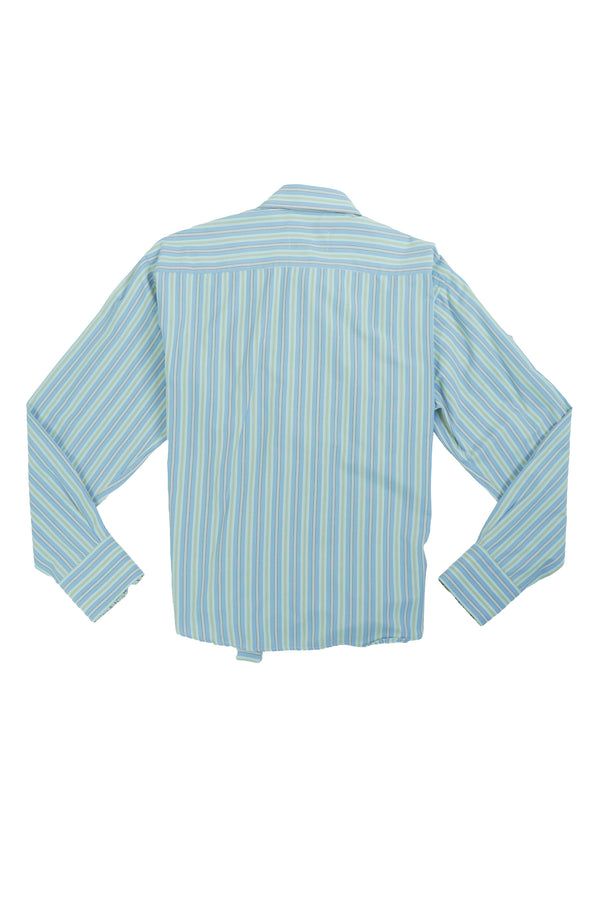 Camisa Bustier - Rayas Azul, Verde y Café