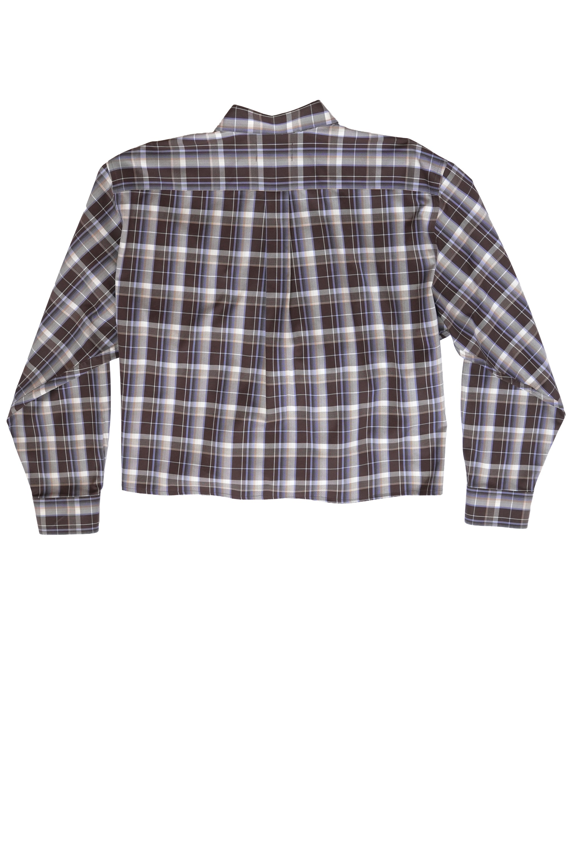 Camisa Bustier - Café a cuadros
