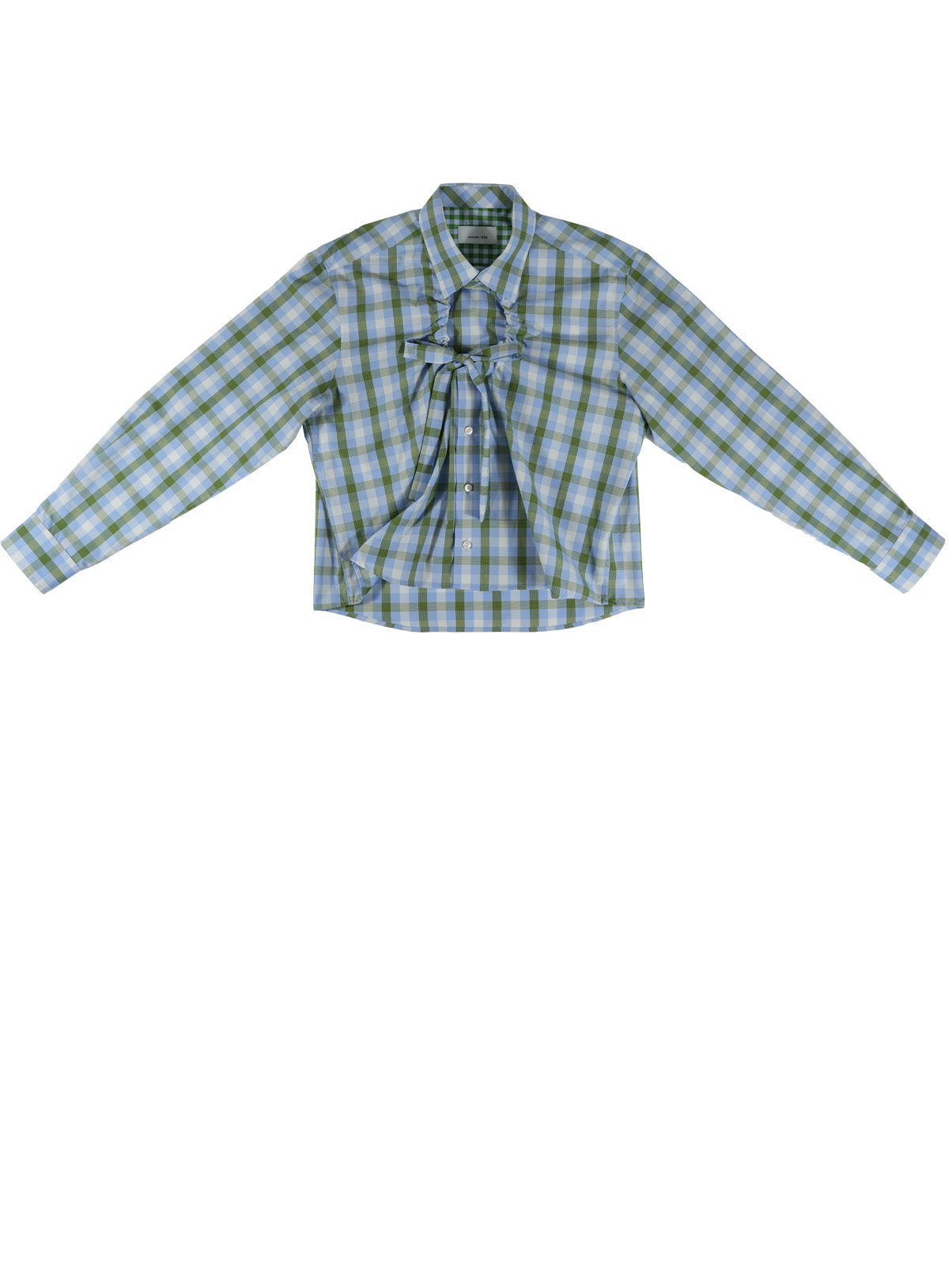 Camisa Ventana - Cuadros azul cielo y verde