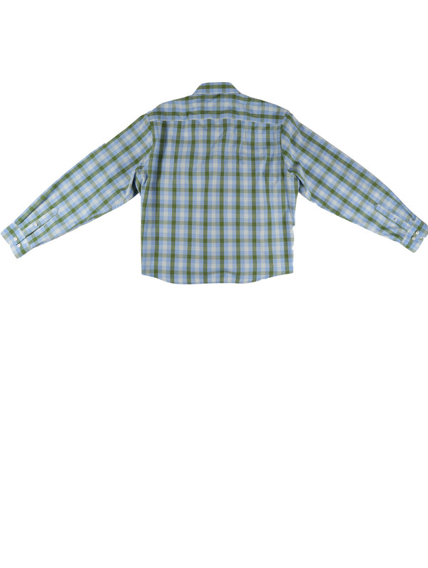 Camisa Ventana - Cuadros azul cielo y verde