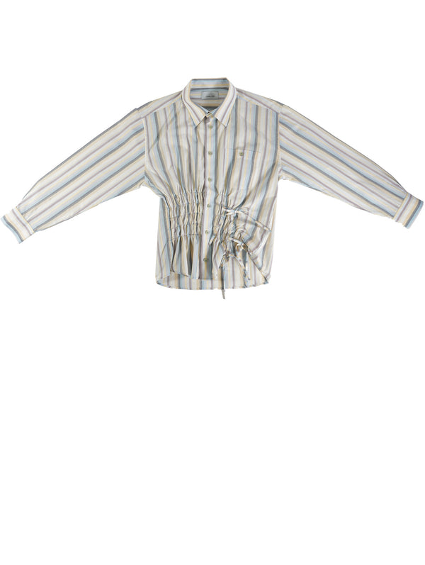 Camisa Cascada - Rayas amarillo, azul y rosa palo